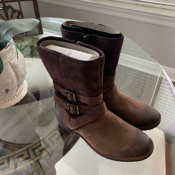 UGG Shoes Ugg Lorna Brown Leather Waterproof Boots Poshmark